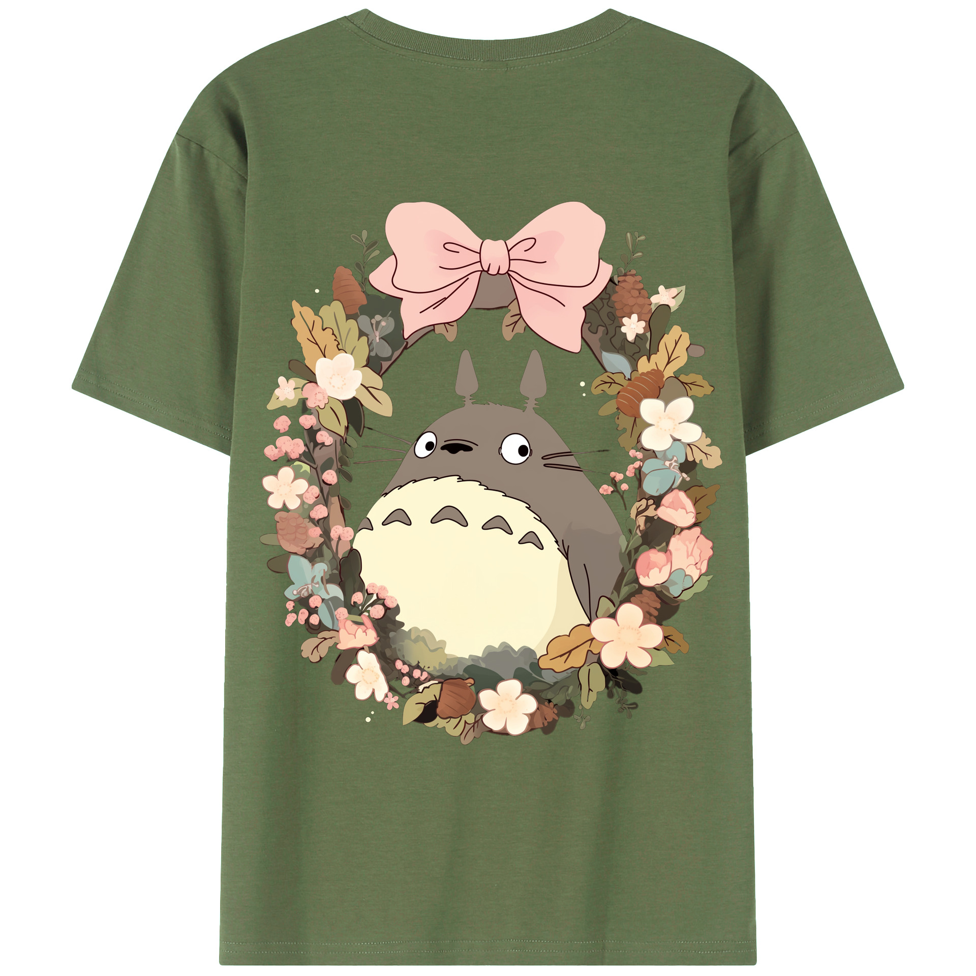 （画像用） となりのトトロ 草壁メイ 草壁サツキ My Neighbor Totoro Satsuki Kusakabe Mei Kusakabe 綿100％ メンズ半袖Tシャツ（バックプリント） 通気性